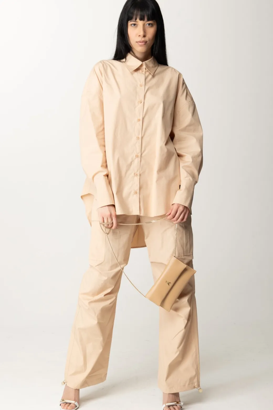 Patrizia Pepe Camicia In CotoneBISCUIT BEIGE