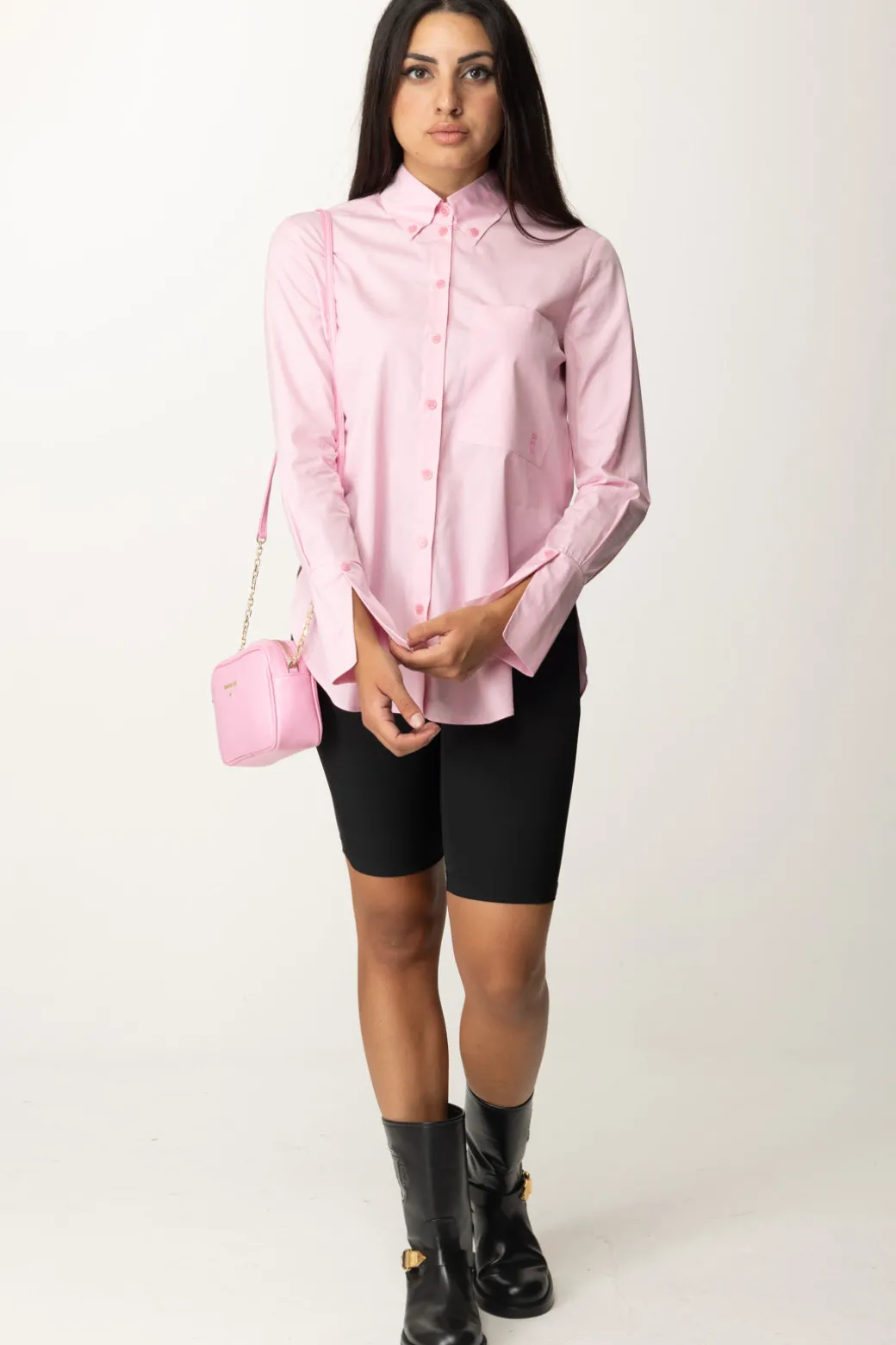 Patrizia Pepe Camicia In Cotone EssentialCOLD PINK