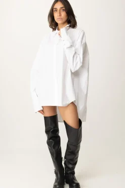 Patrizia Pepe Camicia Lunga AsimmetricaBIANCO OTTICO