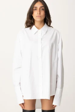Patrizia Pepe Camicia Lunga AsimmetricaBIANCO OTTICO