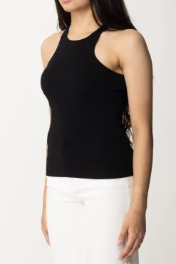 Patrizia Pepe Canotta Basic con Lettering Sul RetroNERO