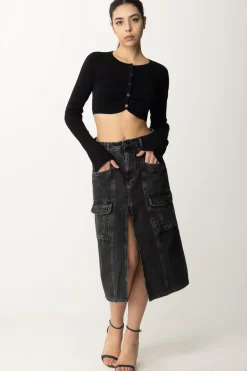 Patrizia Pepe Cardigan CroppedNERO