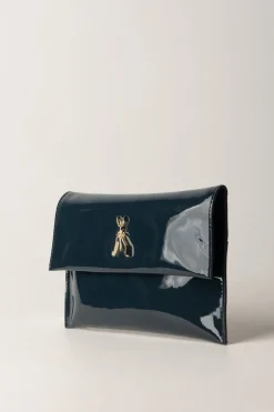 Patrizia Pepe Clutch Lucida con LogoENIGMA GRAY