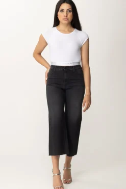 Patrizia Pepe Crop Top con StrassBIANCO