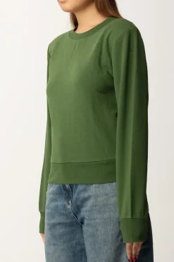 Patrizia Pepe Felpa con Logo e Cut-out Sul RetroGREEN GARDEN