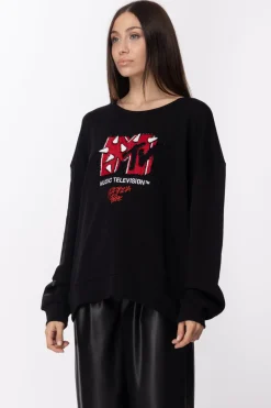 Patrizia Pepe Felpa con Logo MtvNERO