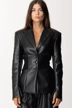 Patrizia Pepe Giacca Blazer In SimilpelleNERO