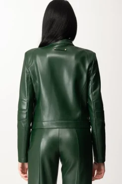 Patrizia Pepe Giubbino In Pelle con Zip FlyTUSCANY GREEN