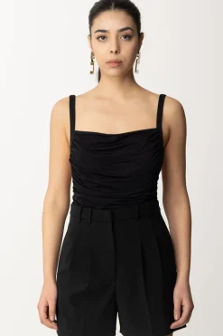 Patrizia Pepe Maglia a Body con ArricciatureNERO