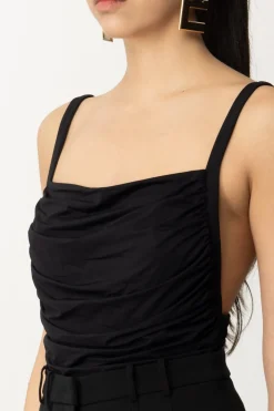 Patrizia Pepe Maglia a Body con ArricciatureNERO