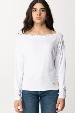 Patrizia Pepe Maglia con Scollatura SpecchiettiBIANCO OTTICO