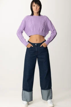 Patrizia Pepe Maglia CropMYSTICAL LILAC