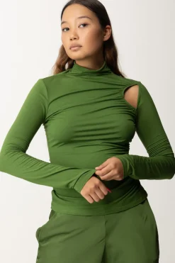 Patrizia Pepe Maglia Dolcevita con Cut-outGREEN GARDEN