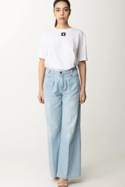 Patrizia Pepe Maglietta In Cotone con Logo FlyBIANCO OTTICO