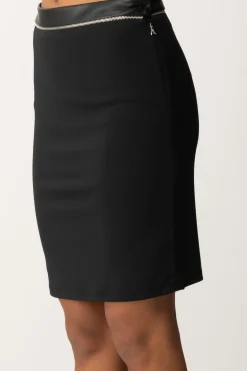 Patrizia Pepe Minigonna con Inserto In EcopelleNERO