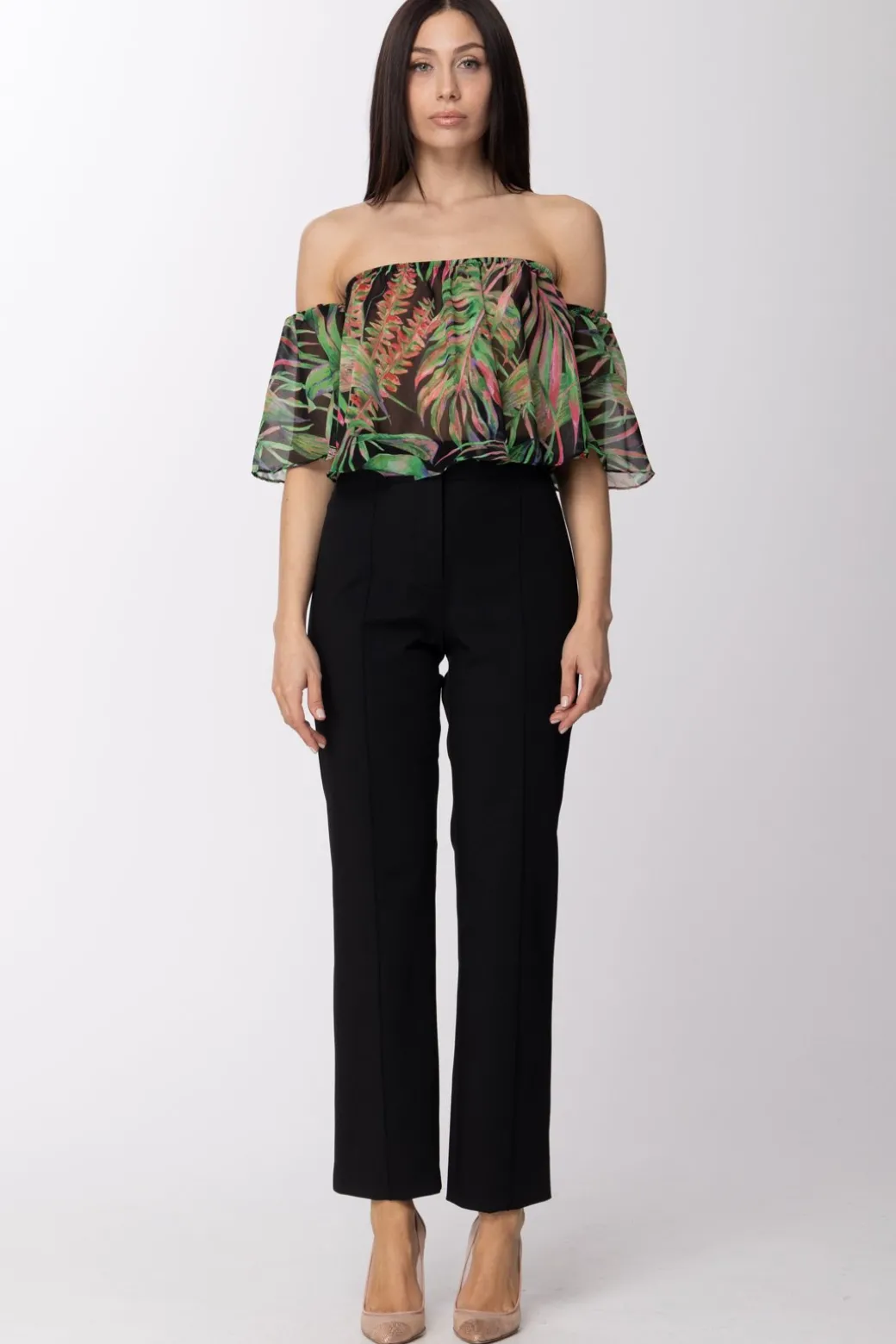 Patrizia Pepe Pantaloni Alla CavigliaNERO