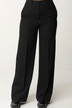 Patrizia Pepe Pantaloni Gessati In FlanellaBLACK STRIPES