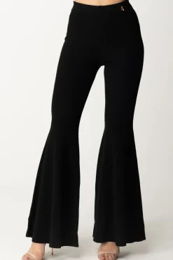 Patrizia Pepe Pantaloni In Maglia a Zampa con Fly CharmNERO