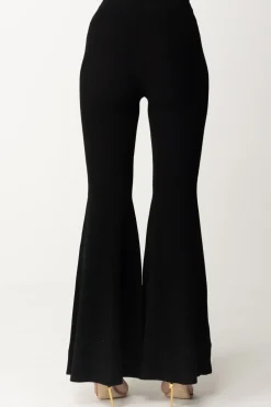 Patrizia Pepe Pantaloni In Maglia a Zampa con Fly CharmNERO