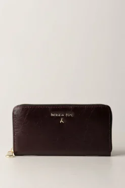 Patrizia Pepe Portafogli Zip-around In PelleDARK PLUM
