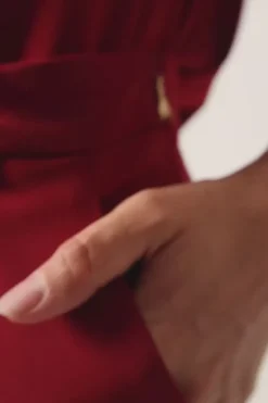 Patrizia Pepe Shorts In Crepe con Pannello DiagonaleMARTIAN RED