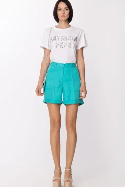 Patrizia Pepe Shorts In Jeans con TascheAQUA GREEN