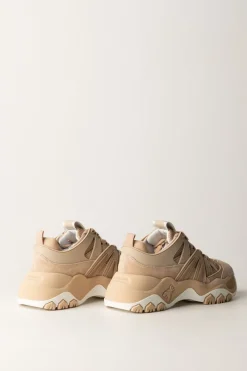 Patrizia Pepe Sneaker Running In PelleCAMEL BEIGEWHITE