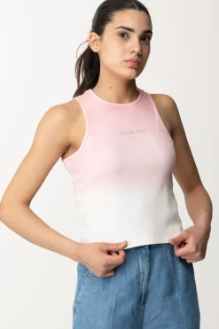 Patrizia Pepe Top a Costine DegradèFRESH PINK & WHITE