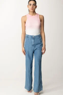 Patrizia Pepe Top a Costine DegradèFRESH PINK & WHITE