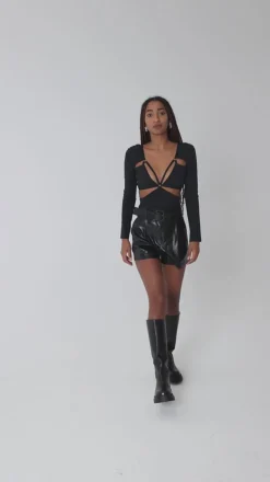 Patrizia Pepe Top con Cut-outNERO