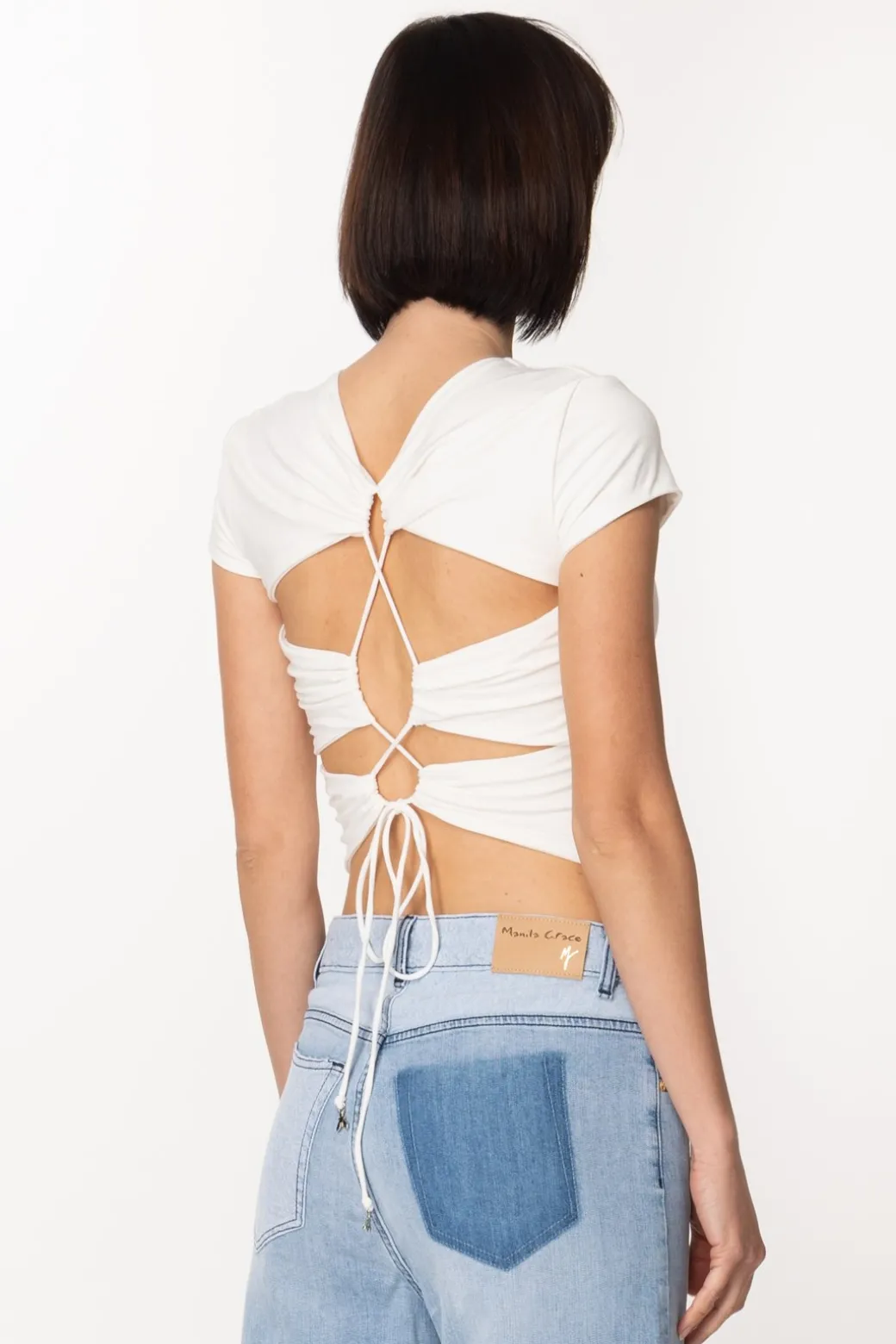 Patrizia Pepe Top con Cut-outBIANCO