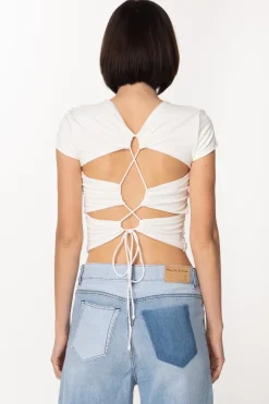 Patrizia Pepe Top con Cut-outBIANCO