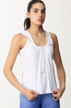 Patrizia Pepe Top con Fiocchetto AnnodabileBIANCO OTTICO