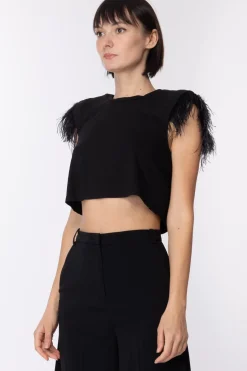 Patrizia Pepe Top con PiumetteNERO