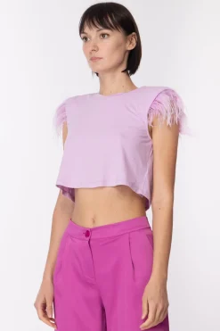 Patrizia Pepe Top con PiumetteFRESH LILAC