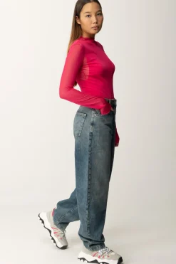 Patrizia Pepe Top con TrasparenzePOISON ORCHID