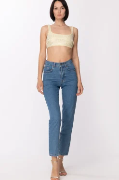 Patrizia Pepe Top Crop con StrassCLARITY YELLOW