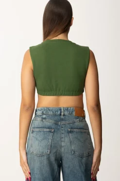 Patrizia Pepe Top Crop con Taglio Al SenoGREEN GARDEN