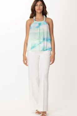 Patrizia Pepe Top Multicolore con IntreccioAQUATIC CAMU