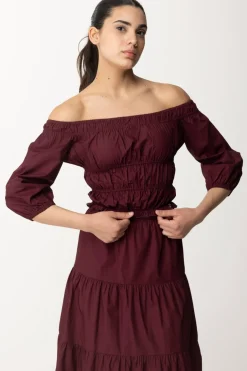 Patrizia Pepe Top Off-shouldersDARK PLUM
