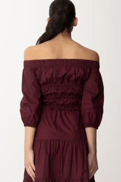 Patrizia Pepe Top Off-shouldersDARK PLUM