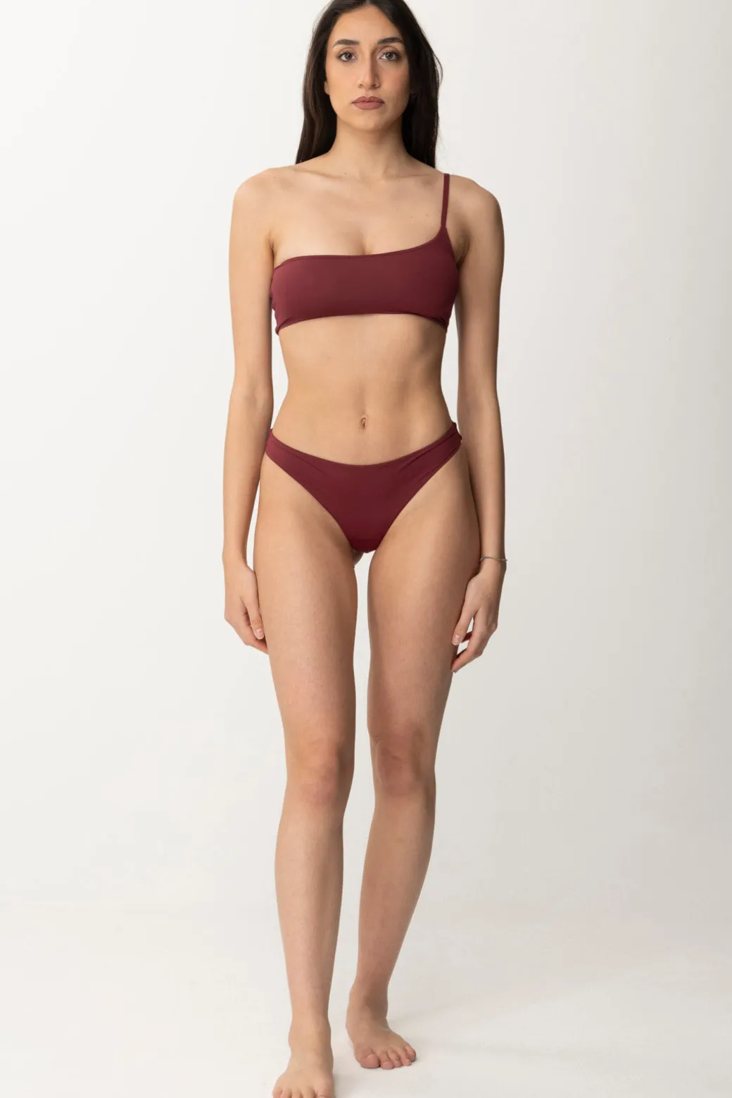 Patrizia Pepe Top Per Bikini MonospallaDARK PLUM