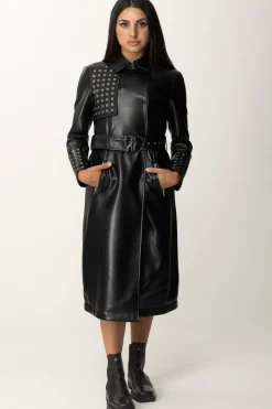 Patrizia Pepe Trench Lungo In EcopelleNERO