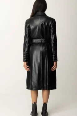 Patrizia Pepe Trench Lungo In EcopelleNERO