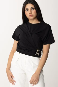 Patrizia Pepe T-shirt con Logo Fly In StrassNERO