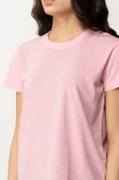 Patrizia Pepe T-shirt con StrassFRESH PINK WASH