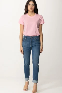 Patrizia Pepe T-shirt con StrassFRESH PINK WASH