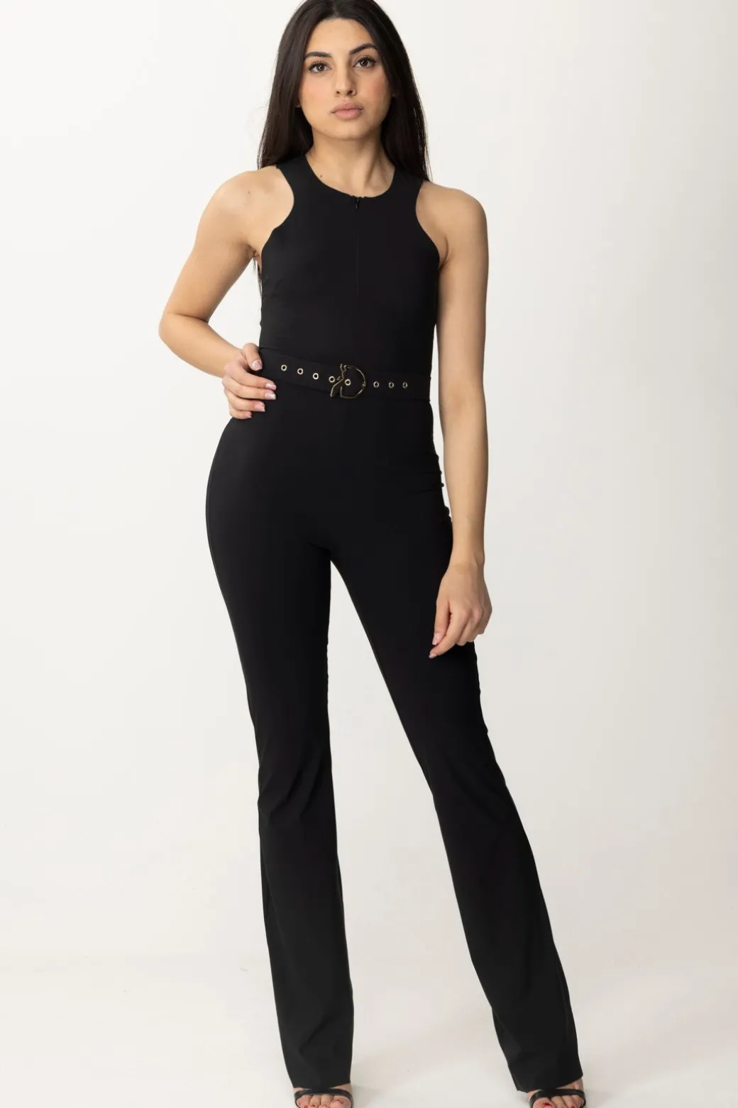 Patrizia Pepe Tuta con Cintura Cut-out Sul RetroNERO