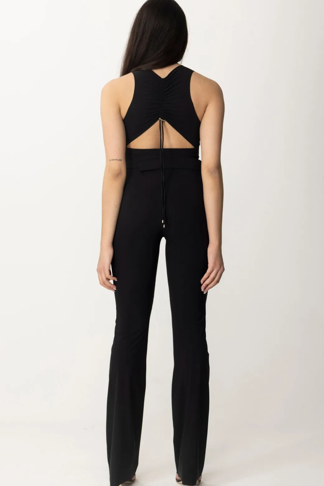 Patrizia Pepe Tuta con Cintura Cut-out Sul RetroNERO