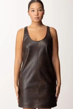 Pinko Abito Tunica In PelleMARRONE-CHICCO DI CAFFE'